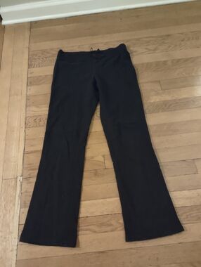black wide leg drawstring flare sweatpants size kids XL 14-16 fits like adult S